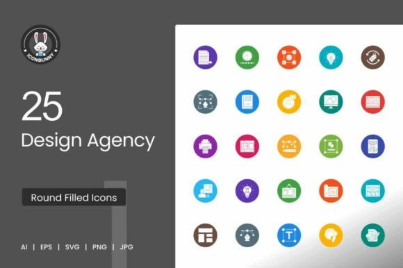 25 Design Agency Essentials Icons: Graphics & Icons for Local Brands