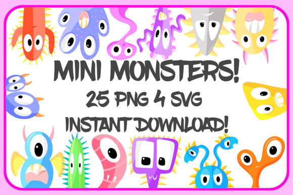 25 Imaginary Cartoon Monster Aliens: Graphics & Illustrations