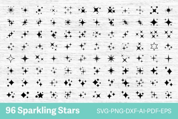 96 Sparkling Stars SVG: Premium Graphics & Illustrations