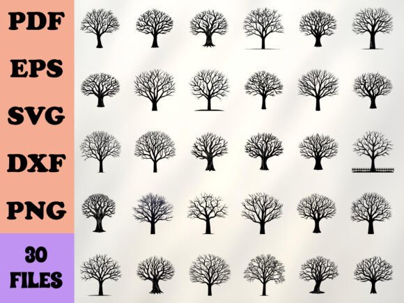 Bare Tree SVG Bundle: Graphics for Crafts & Digital Sellers