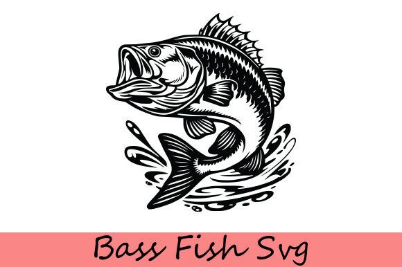 Bass Fish SVG Graphics for Crafts