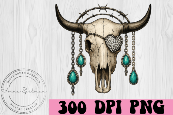 Boho Bull Barbed Wire Graphics & Illustrations