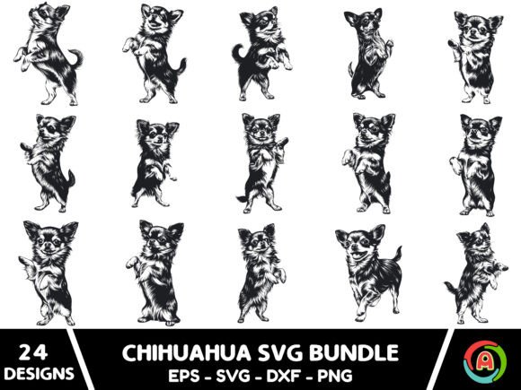 Chihuahua Dancing SVG Bundle: Graphics for Crafts & Local Branding
