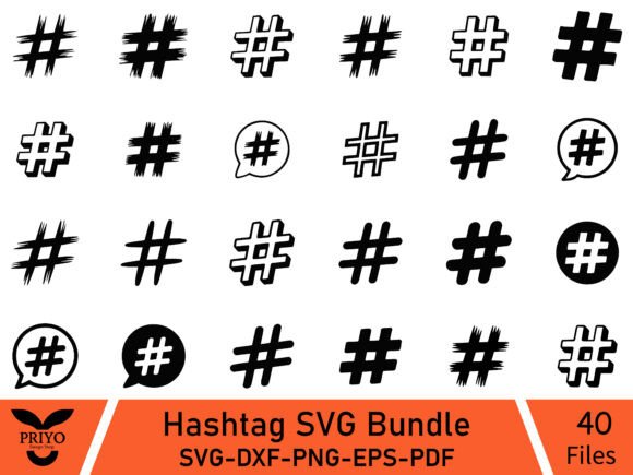 Hashtag SVG Bundle: Graphics & Illustrations for Real Projects