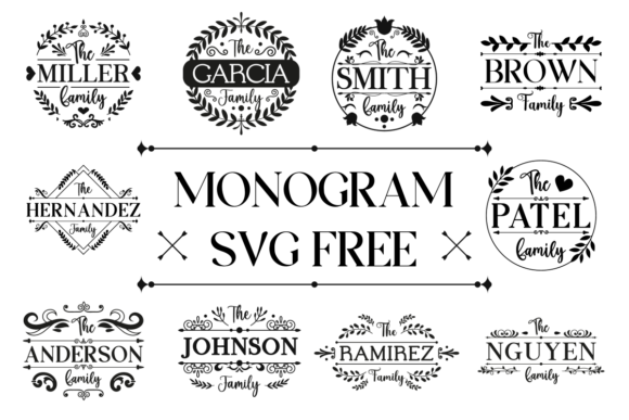 Monogram SVG Free: Premium Graphics for Local Business Freebies