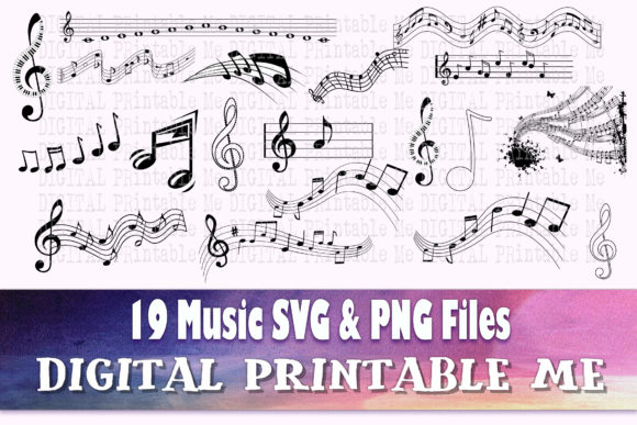 Music Note Silhouette Graphics & Illustrations