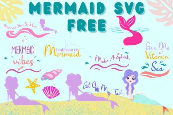 Sea Mermaid SVG Free: Graphics for Whimsical Freebies