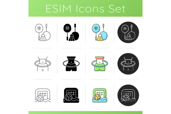 Summer Camp Activities Icons Set: Graphics & Icons