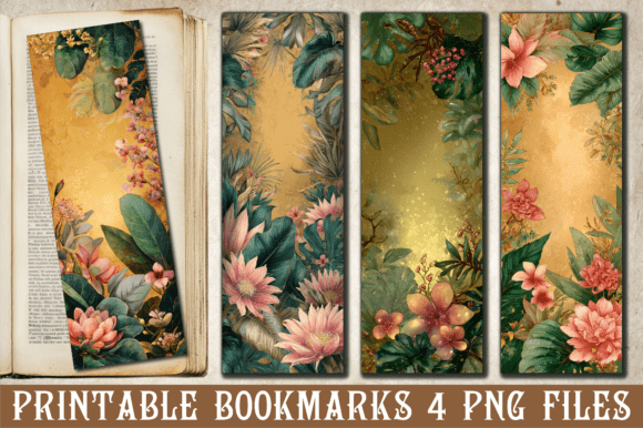 Tropical Floral Jungle Art Bookmark