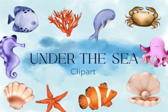 Under the Sea Clipart Free: Graphics for Crafters & Handmade Freebies