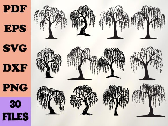 Willow Tree SVG Bundle: Crafts & Graphics for Local Branding